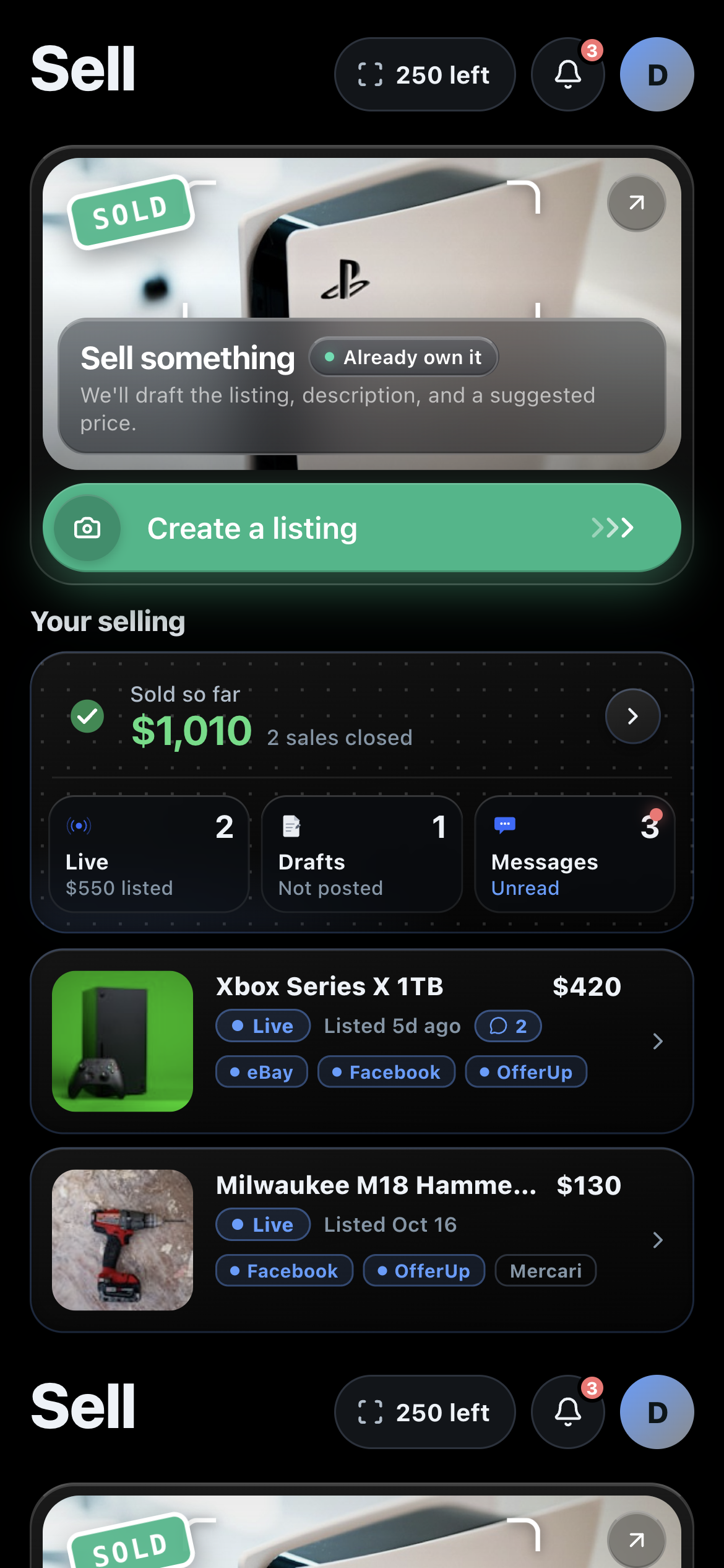 Sell and crosslist in Flipaway